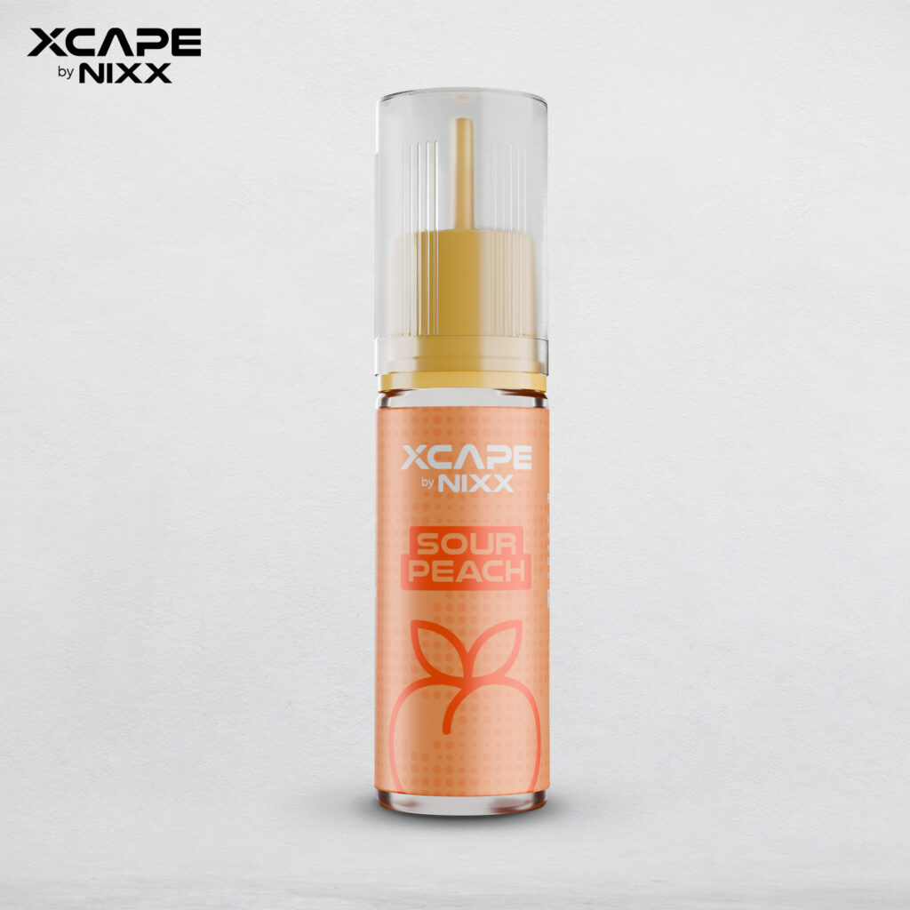 Xcape by NIXX Saltnic Liquid Vape - Sour Peach 15ML